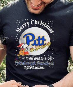 Peanuts Snoopy Merry Christmas To All And To All A Pittsburgh Panthers A Good Season Shirt