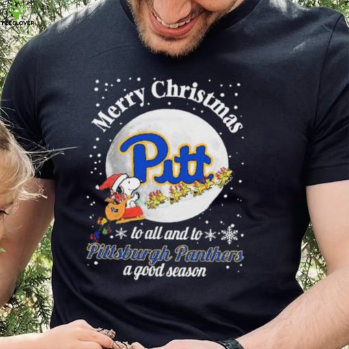 Peanuts Snoopy Merry Christmas To All And To All A Pittsburgh Panthers A Good Season Shirt