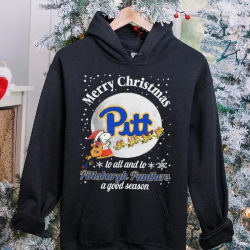 Peanuts Snoopy Merry Christmas To All And To All A Pittsburgh Panthers A Good Season Shirt