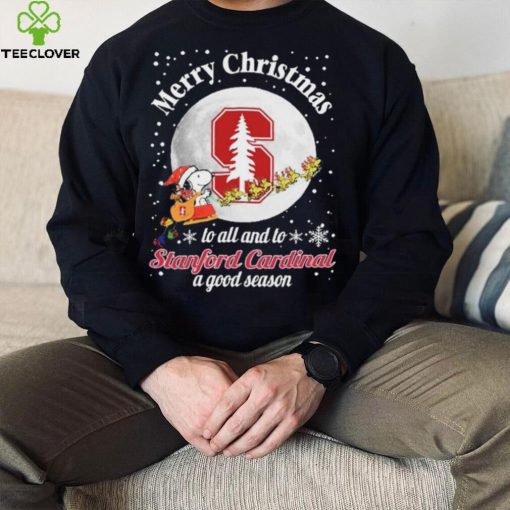 Peanuts Snoopy Merry Christmas To All And To All A Stanford Cardinal A Good Season Shirt