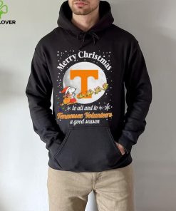 Peanuts Snoopy Merry Christmas To All And To All A Tennessee Volunteers A Good Season Shirt