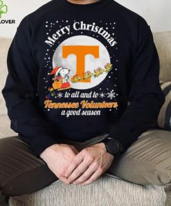 Peanuts Snoopy Merry Christmas To All And To All A Tennessee Volunteers A Good Season Shirt