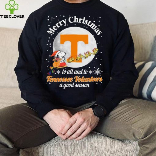 Peanuts Snoopy Merry Christmas To All And To All A Tennessee Volunteers A Good Season Shirt