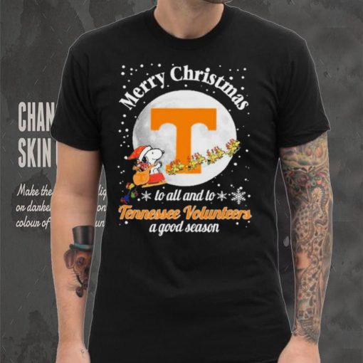 Peanuts Snoopy Merry Christmas To All And To All A Tennessee Volunteers A Good Season Shirt