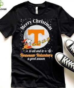 Peanuts Snoopy Merry Christmas To All And To All A Tennessee Volunteers A Good Season Shirt