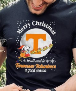 Peanuts Snoopy Merry Christmas To All And To All A Tennessee Volunteers A Good Season Shirt