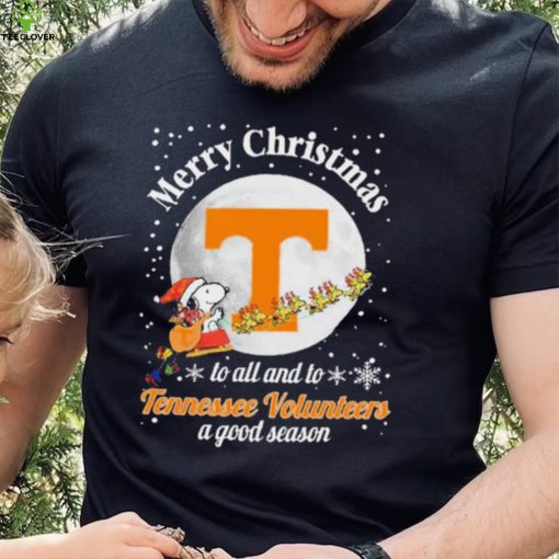 Peanuts Snoopy Merry Christmas To All And To All A Tennessee Volunteers A Good Season Shirt