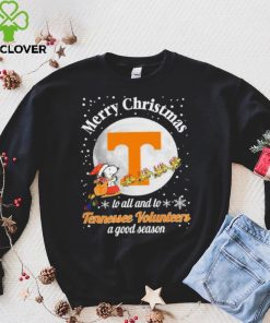 Peanuts Snoopy Merry Christmas To All And To All A Tennessee Volunteers A Good Season Shirt