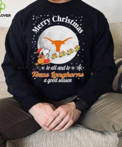 Peanuts Snoopy Merry Christmas To All And To All A Texas Longhorns A Good Season Shirt