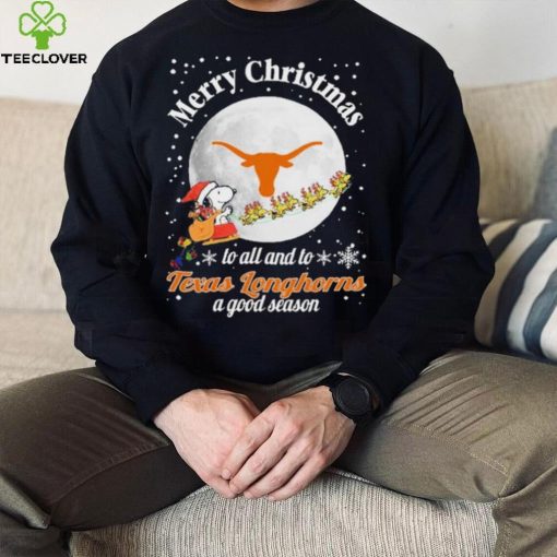 Peanuts Snoopy Merry Christmas To All And To All A Texas Longhorns A Good Season Shirt