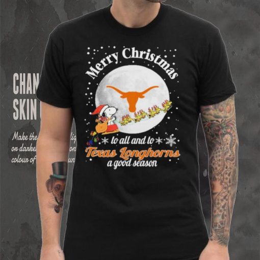 Peanuts Snoopy Merry Christmas To All And To All A Texas Longhorns A Good Season Shirt