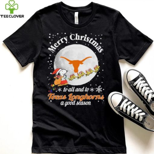 Peanuts Snoopy Merry Christmas To All And To All A Texas Longhorns A Good Season Shirt