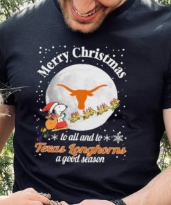 Peanuts Snoopy Merry Christmas To All And To All A Texas Longhorns A Good Season Shirt