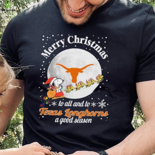 Peanuts Snoopy Merry Christmas To All And To All A Texas Longhorns A Good Season Shirt