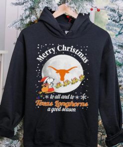 Peanuts Snoopy Merry Christmas To All And To All A Texas Longhorns A Good Season Shirt