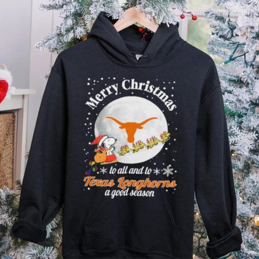 Peanuts Snoopy Merry Christmas To All And To All A Texas Longhorns A Good Season Shirt