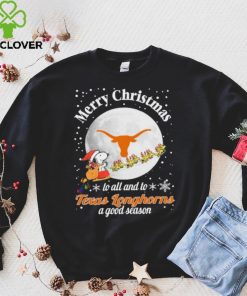 Peanuts Snoopy Merry Christmas To All And To All A Texas Longhorns A Good Season Shirt