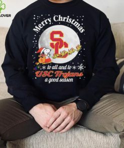 Peanuts Snoopy Merry Christmas To All And To All A USC Trojans A Good Season Shirt