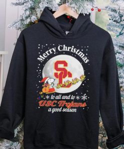 Peanuts Snoopy Merry Christmas To All And To All A USC Trojans A Good Season Shirt