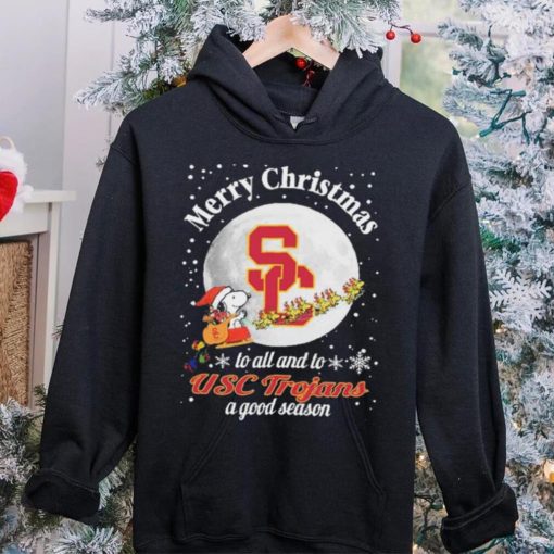 Peanuts Snoopy Merry Christmas To All And To All A USC Trojans A Good Season Shirt