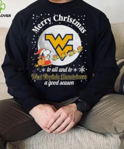 Peanuts Snoopy Merry Christmas To All And To All A West Virginia Mountaineers A Good Season Shirt