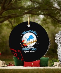 Peanuts Snoopy Merry Christmas To All And To Detroit Lions A Good Season Ornament