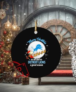 Peanuts Snoopy Merry Christmas To All And To Detroit Lions A Good Season Ornament