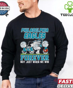 Peanuts Snoopy Philadelphia Eagles forever not just when we win shirt
