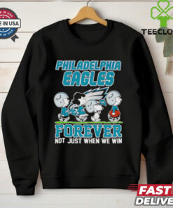 Peanuts Snoopy Philadelphia Eagles forever not just when we win shirt