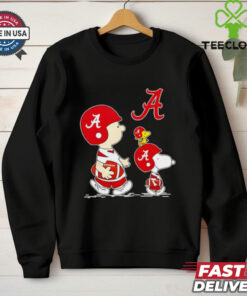 Peanuts Snoopy and Charlie Brown Alabama Crimson Tide College Football shirt