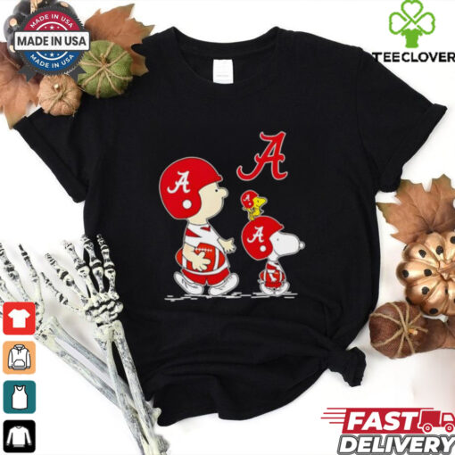 Peanuts Snoopy and Charlie Brown Alabama Crimson Tide College Football shirt