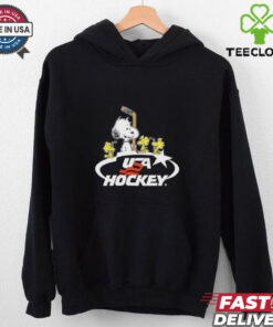 Peanuts Snoopy and Woodstocks X USA Hockey Chiclets shirt