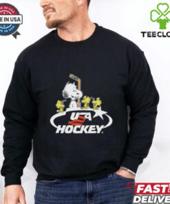 Peanuts Snoopy and Woodstocks X USA Hockey Chiclets shirt