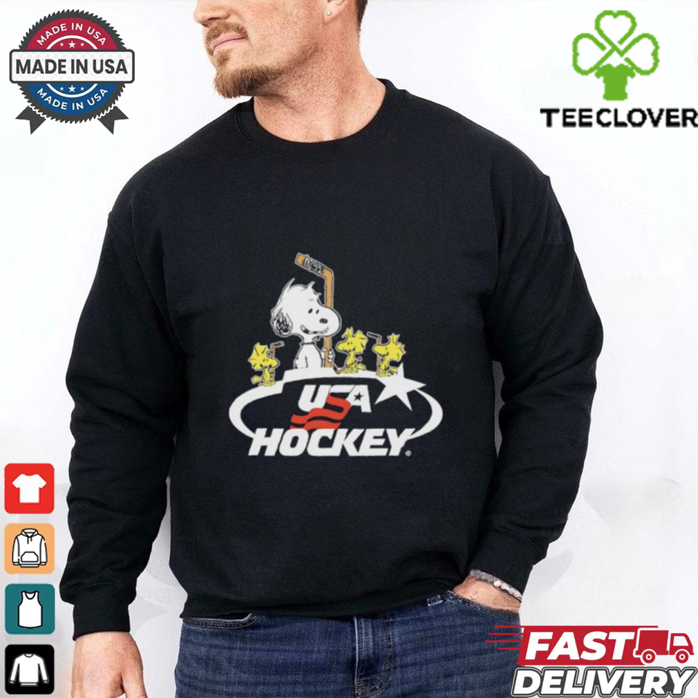 Peanuts Snoopy and Woodstocks X USA Hockey Chiclets shirt Peanuts Snoopy and Woodstocks X USA Hockey Chiclets shirt