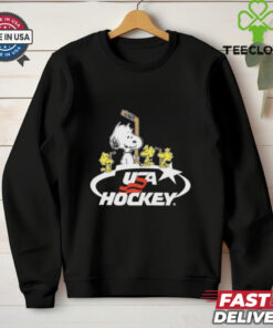 Peanuts Snoopy and Woodstocks X USA Hockey Chiclets shirt