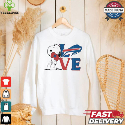 Peanuts Snoopy love Buffalo Bills shirt