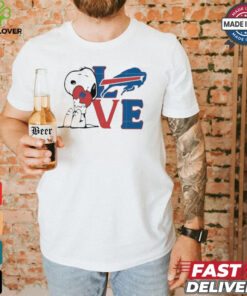 Peanuts Snoopy love Buffalo Bills shirt