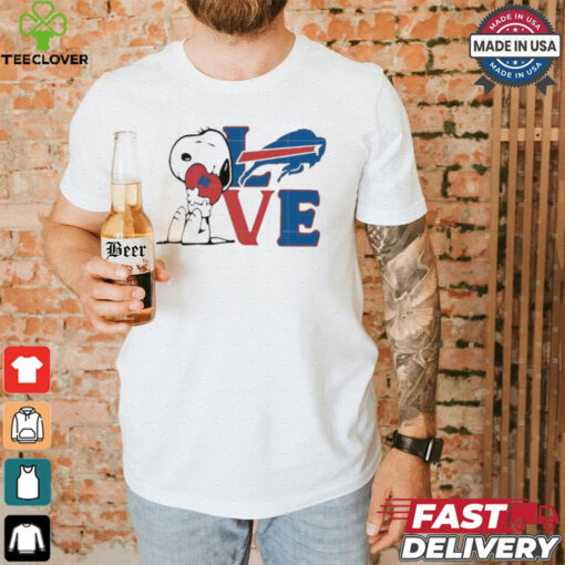 Peanuts Snoopy love Buffalo Bills shirt