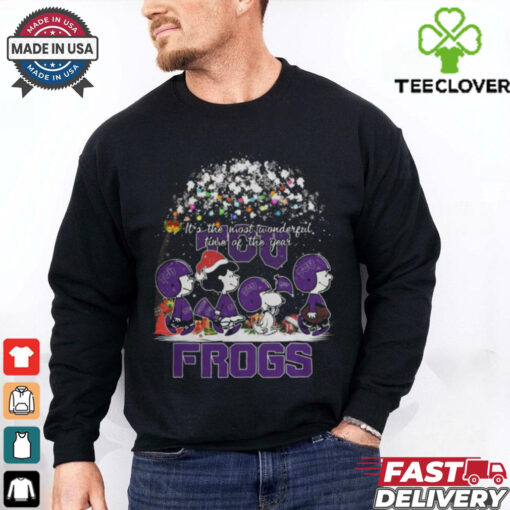 Peanuts TCU Horned Frogs It’s The Most Wonderful Time Of The Year Winter Shirt