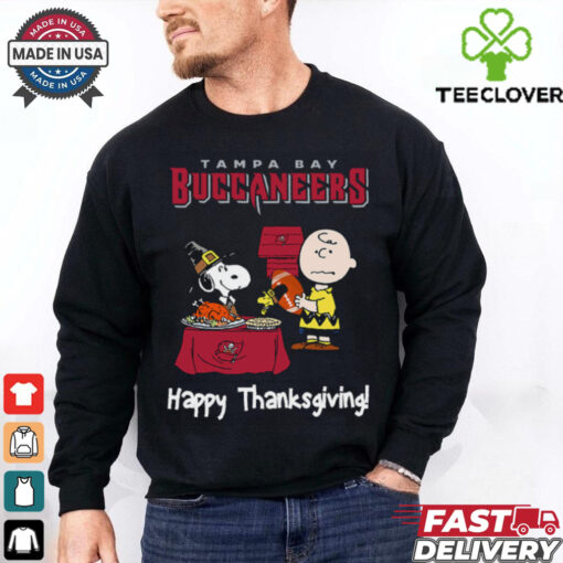 Peanuts Tampa Bay Buccaneers Football Happy Thanksgiving T Shirt
