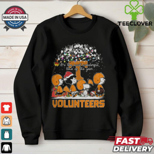 Peanuts Tennessee Volunteers It’s The Most Wonderful Time Of The Year Winter Shirt