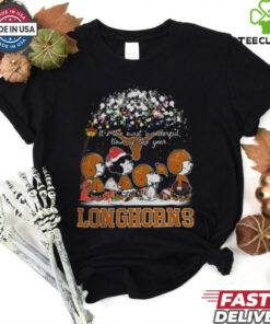 Peanuts Texas Longhorns It’s The Most Wonderful Time Of The Year Winter Shirt
