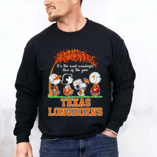 Peanuts Texas Longhorns fall it’s the most wonderful time of the year hoodie, sweater, longsleeve, shirt v-neck, t-shirt