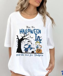 Peanuts Time For Halloween And The Love For Los Angeles Dodgers Logo 2023 T Shirt 1 Peanuts Time For Halloween And The Love For Los Angeles Dodgers Logo 2023 T Shirt