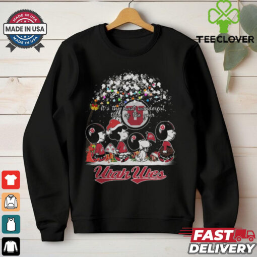 Peanuts Utah Utes It’s The Most Wonderful Time Of The Year Winter Shirt