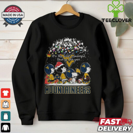 Peanuts West Virginia Mountaineers It’s The Most Wonderful Time Of The Year Winter Shirt