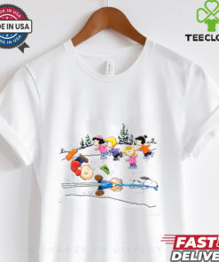Peanuts Winter Skating Scene Christmas Shirt