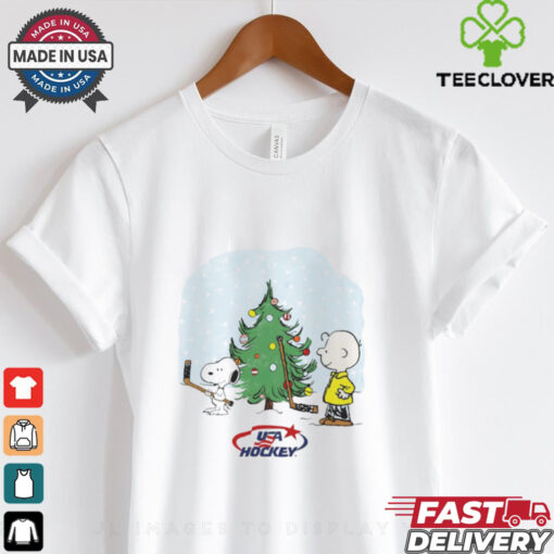 Peanuts X USA Hockey Christmas Morning shirt