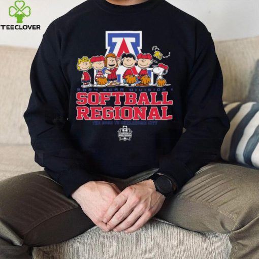 Peanuts characters 2024 NCAA division I softball regional Arizona logo hoodie, sweater, longsleeve, shirt v-neck, t-shirt