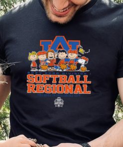 Peanuts characters 2024 NCAA division I softball regional Auburn logo shirt